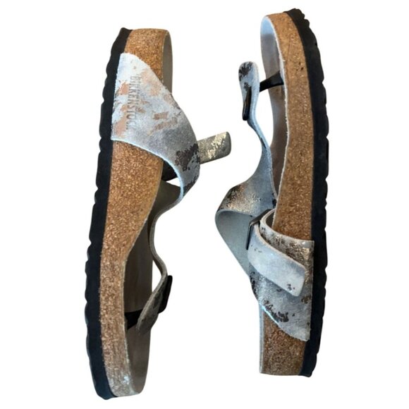 Women's Birkenstock Gizeh Metallic Silver Size EU 39 US 8-8.5‎ - Picture 12 of 12